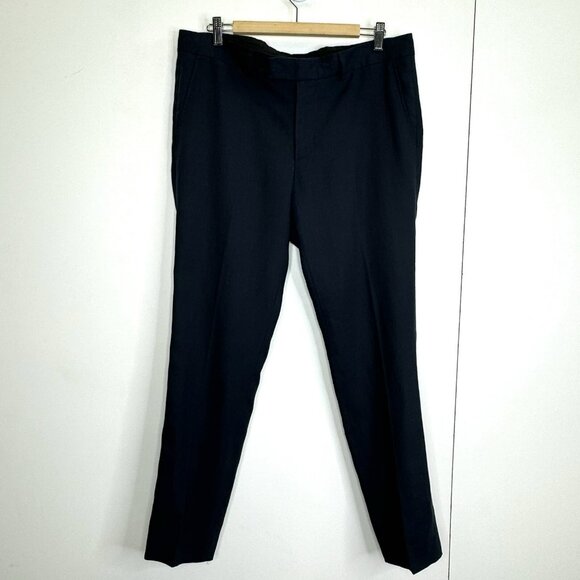 J.LINDEBERG Grant Tech Pants 100% Linen Navy Trousers EU 52 US Large 36x30 - Picture 1 of 6